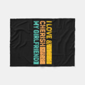 I Love &amp; Cherish My Girlfriend Romantic Relati フリースブランケット (正面(横))