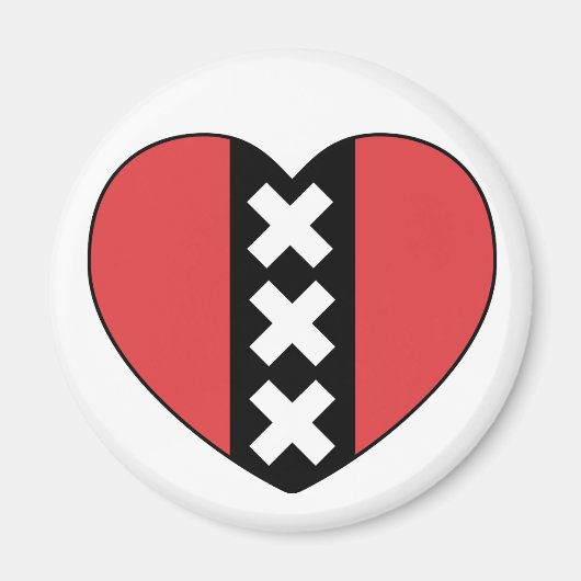 I LOVE AMSTERDAM magneet By Amsterdamned マグネット (正面)