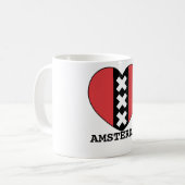 I LOVE AMSTERDAM mok By Amsterdamned コーヒーマグカップ (正面左)