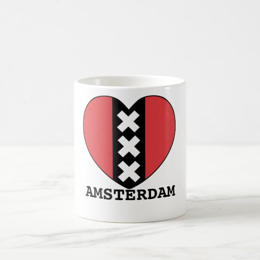 I LOVE AMSTERDAM mok By Amsterdamned コーヒーマグカップ (中央)
