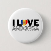 I LOVE ANDORRA - For real Andorrans! 缶バッジ (正面)