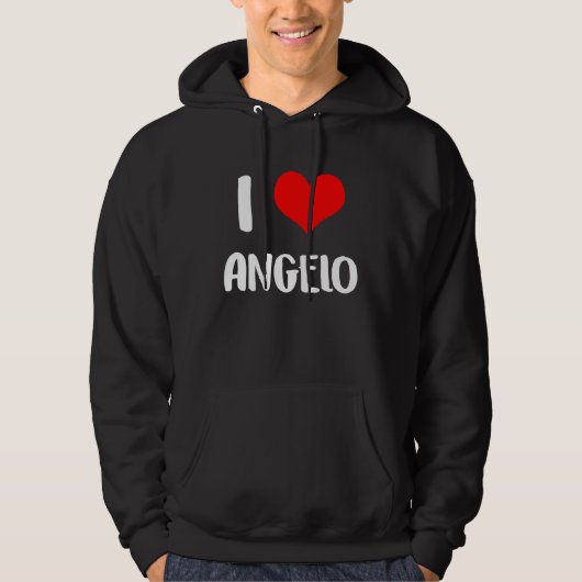 I love ANGELO valentine sorry ladies guys heart be パーカ (正面)