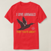 I love animal they taste great tシャツ (デザイン正面)