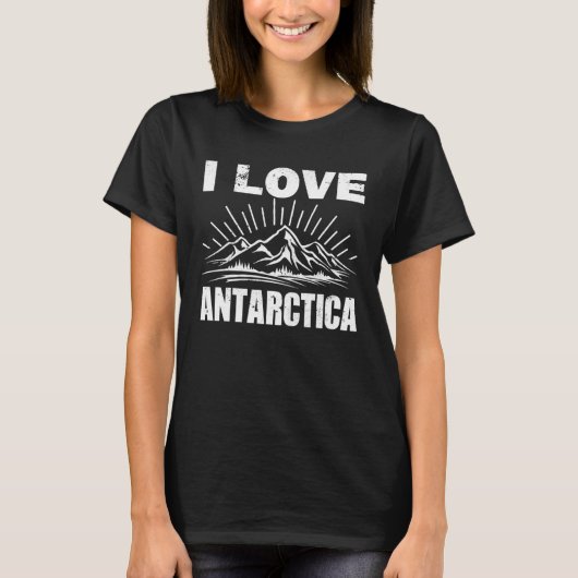 I Love Antarctica Iceberg Explorers Tシャツ (正面)