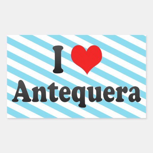 I Love Antecquera，スペイン 長方形シール (正面)