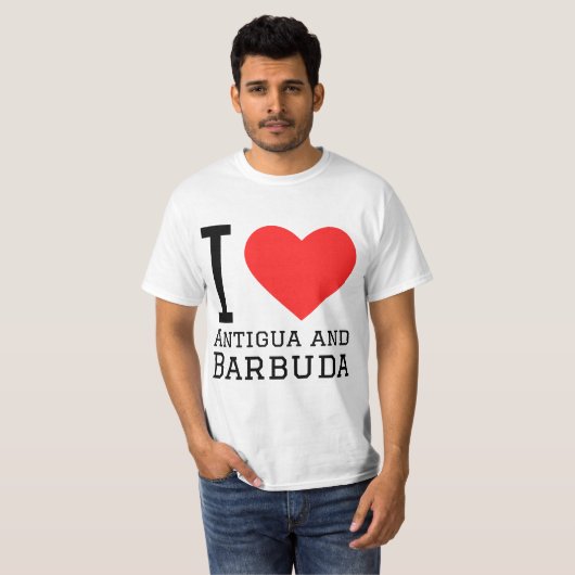 I love Antigua and Barbuda  Tシャツ (正面フル)