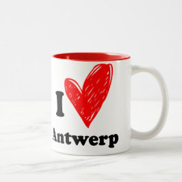 I love Antwerp ツートーンマグカップ