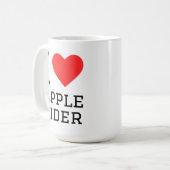 I love apple cider コーヒーマグカップ (正面左)