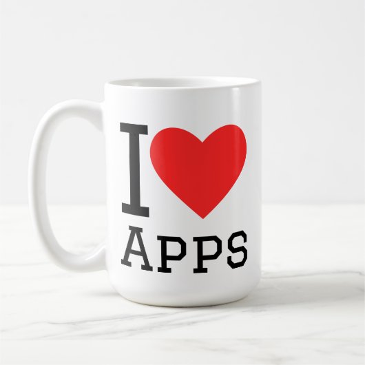 I love apps コーヒーマグカップ (左)