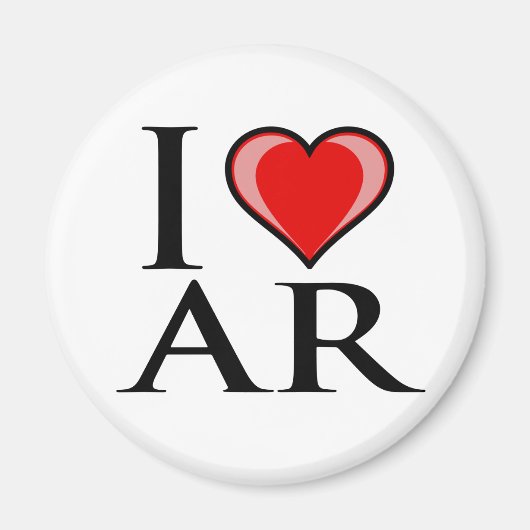 I Love AR - Arkansas マグネット (正面)
