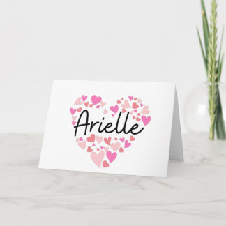 I love Arielle - hearts for Arielle ノートカード