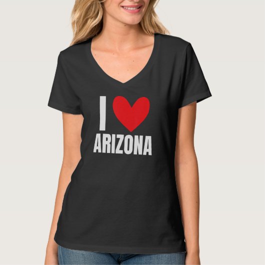I Love Arizona State Grand Canyon Tucson Pheonix F Tシャツ (正面)