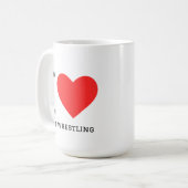 I love arm wrestling コーヒーマグカップ (正面左)