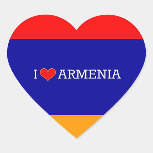 I Love Armenia ハートシール (正面)
