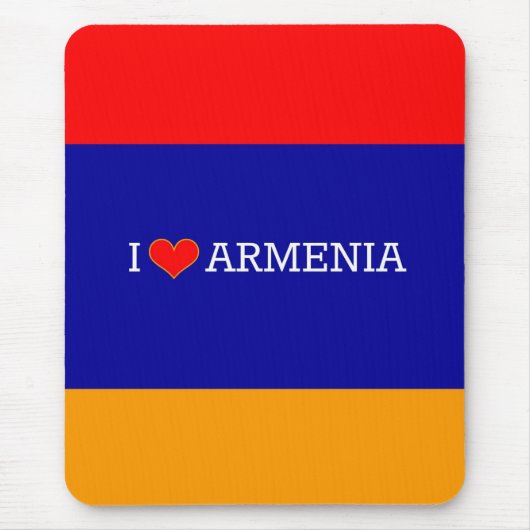 I Love Armenia, flag of Armenia マウスパッド (正面)