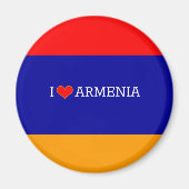 I Love Armenia, flag of Armenia マグネット (正面)