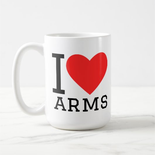 I love arms コーヒーマグカップ (左)