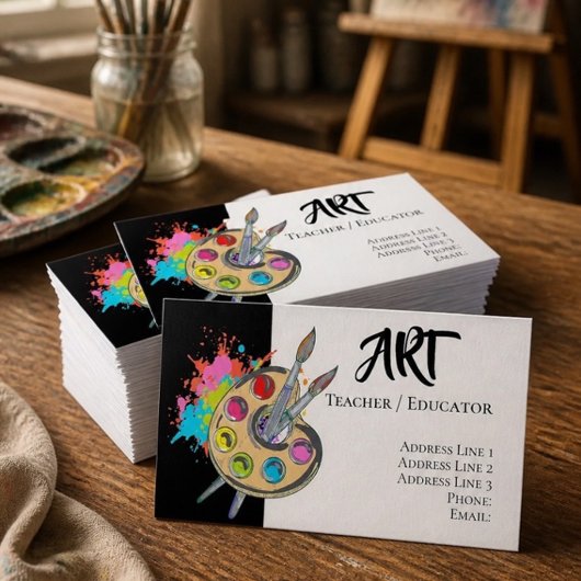 I Love Art | 絵具のパレット 名刺
