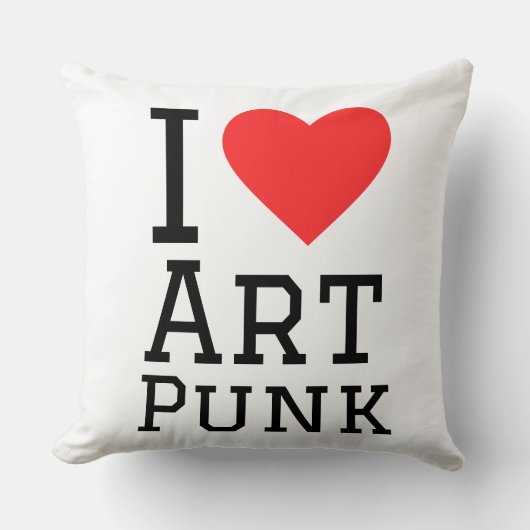 I love art punk square sticker クッション (正面)