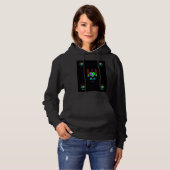 I Love Art Women's Black Pulloverフード付きスウェットシャツ パーカ (正面フル)