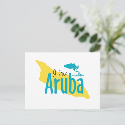 I Love Aruba ポストカード (スタンド正面)