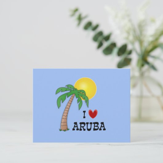 I Love Aruba ポストカード (スタンド正面)