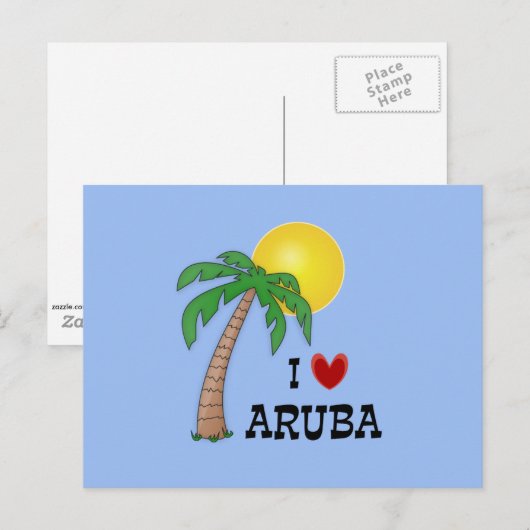 I Love Aruba ポストカード (正面/裏面)