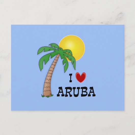 I Love Aruba ポストカード (正面)