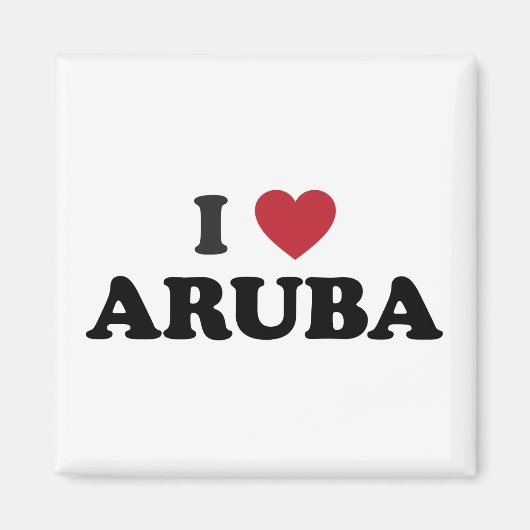 I Love Aruba マグネット (正面)
