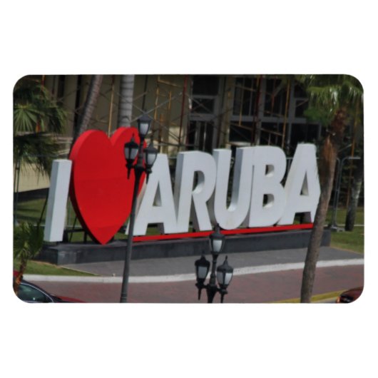 「I Love Aruba」、写真、マグネット マグネット (横)