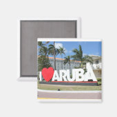 I love Aruba - One happy Island マグネット (正面/裏面)