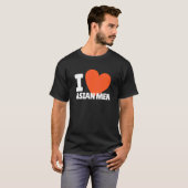 I Love Asian MenハートAsia Men Tシャツ (正面フル)