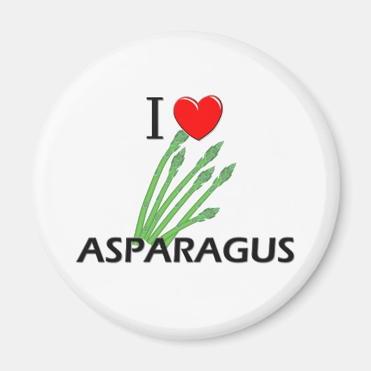 I Love Asparagus マグネット (正面)