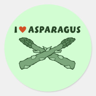 I Love Asparagus ラウンドシール
