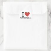 I Love ❤️ Astrophysics STICKER ラウンドシール (バッグ)