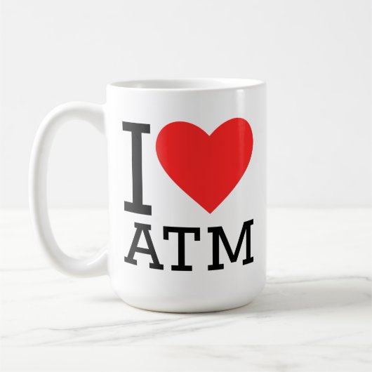 i love atm コーヒーマグカップ (左)