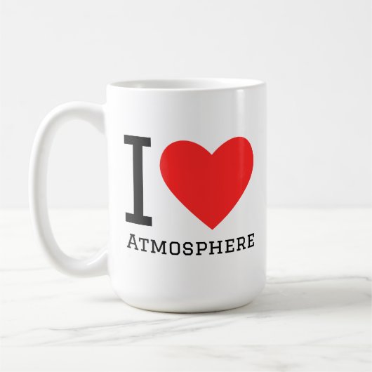 I love atmosphere square sticker コーヒーマグカップ (左)