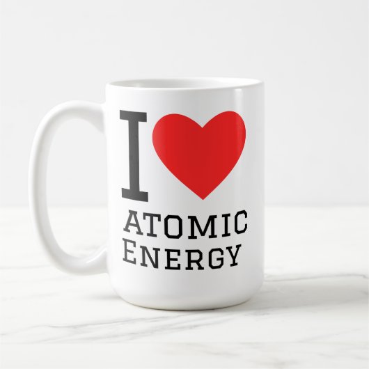 I love atomic energy  コーヒーマグカップ (左)