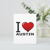I LOVE AUSTIN, TX -テキサス州 ポストカード (スタンド正面)