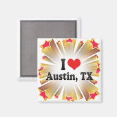 I Love Austin, TX マグネット (正面/裏面)
