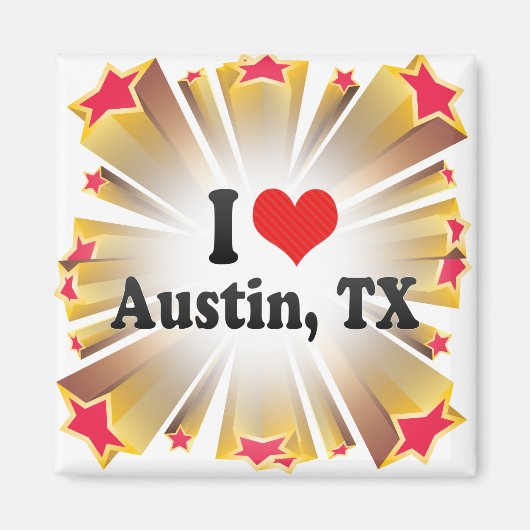 I Love Austin, TX マグネット (正面)