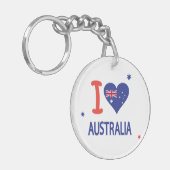 「I LOVE AUSTRALIA」オーストラリア・デー26 January キーホルダー (正面左)