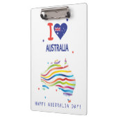 「I LOVE AUSTRALIA」オーストラリア・デー26 January クリップボード (左)