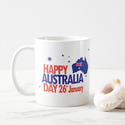 「I LOVE AUSTRALIA」オーストラリア・デー26 January コーヒーマグカップ (ドーナツ)
