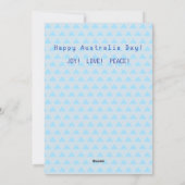「I LOVE AUSTRALIA」オーストラリア・デー26 January シーズンカード (裏面)