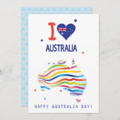 「I LOVE AUSTRALIA」オーストラリア・デー26 January シーズンカード (正面/裏面)