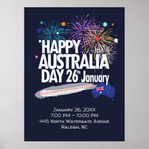 「I LOVE AUSTRALIA」オーストラリア・デー26 January ポスター