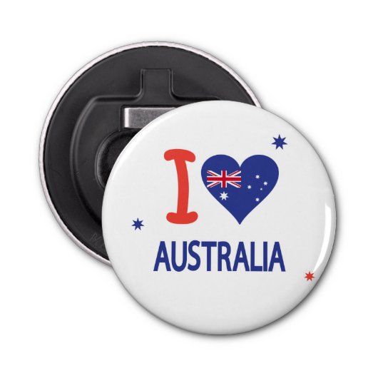 「I LOVE AUSTRALIA」オーストラリア・デー26 January 栓抜き (正面)