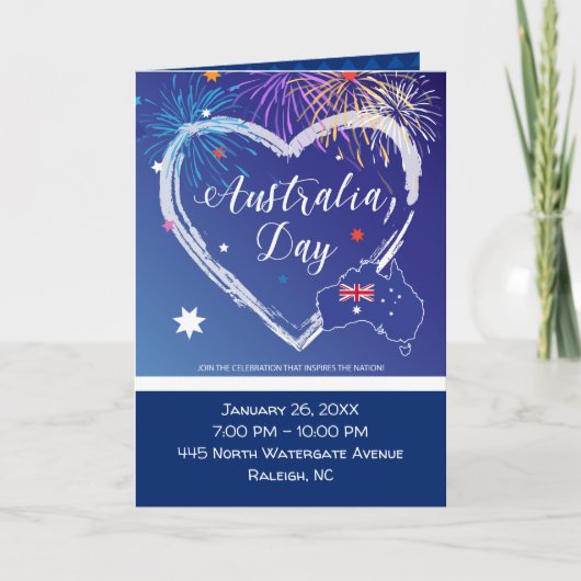 「I LOVE AUSTRALIA」オーストラリア・デー26 January 案内状 (正面)