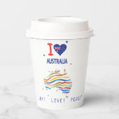 「I LOVE AUSTRALIA」オーストラリア・デー26 January 紙コップ (裏面)